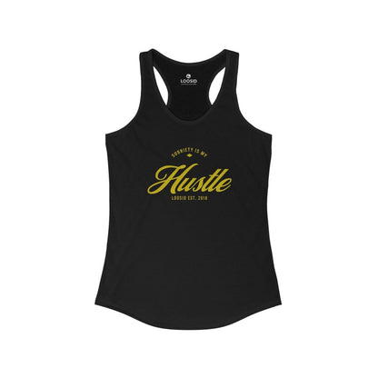 Sobriety is My Hustle Sober Tank Top flat lay styled image (view 3)