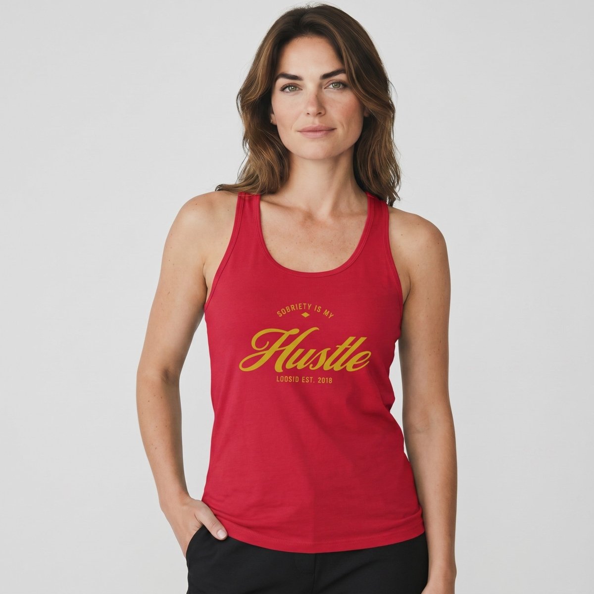 Sobriety is My Hustle Sober Tank Top side view (view 16)