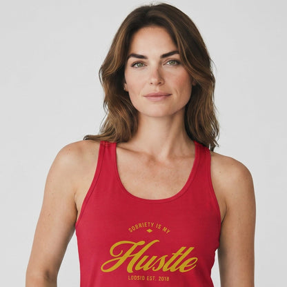 Sobriety is My Hustle Sober Tank Top lifestyle view (view 15)