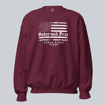 Sober and Free Sobriety Recovery Hoodie side view (view 16)