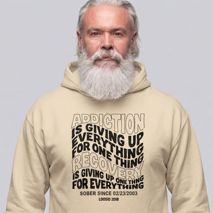 Addiction is Giving up Recovery Hoodie product photo (view 20)
