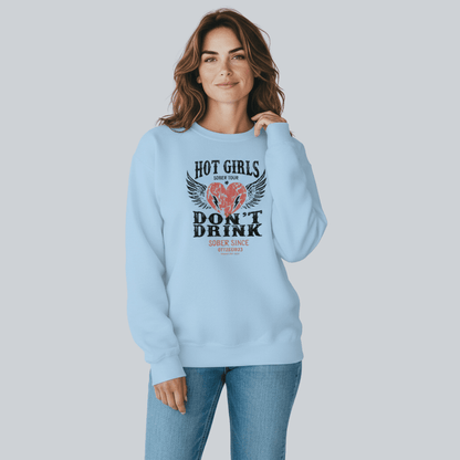 Hot Girls Sobriety Recovery Hoodie graphic detail (view 24)