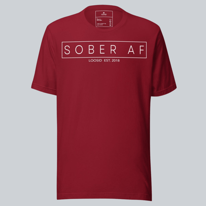Sober AF Men's Tee for Strength and Recovery Sober T Shirt lifestyle view (view 5)