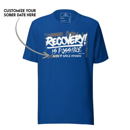 Recovery Is Possible Sober T Shirt side view (view 6)