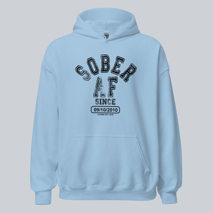 Sober AF Since Recovery Hoodie product photo (view 40)