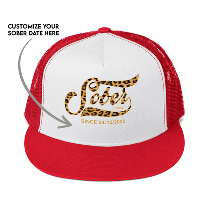 Leopard Sober Since Printed Sober Hat featuring the design (view 11)
