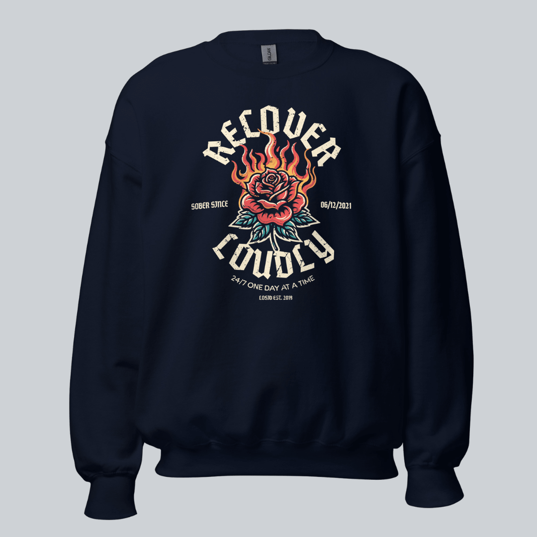 Recover Loudly Recovery Hoodie back view (view 7)