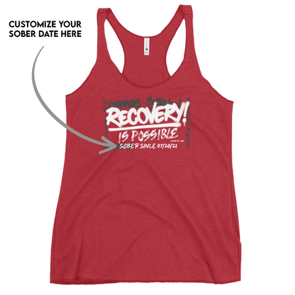 Recovery Is Possible Sober Tank Top featuring the design (view 11)