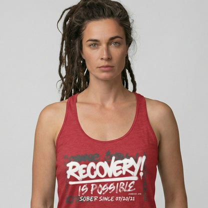 Recovery Is Possible Sober Tank Top close-up view (view 12)