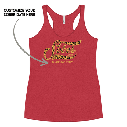 Leopard Sober Since Sober Tank Top graphic detail (view 14)