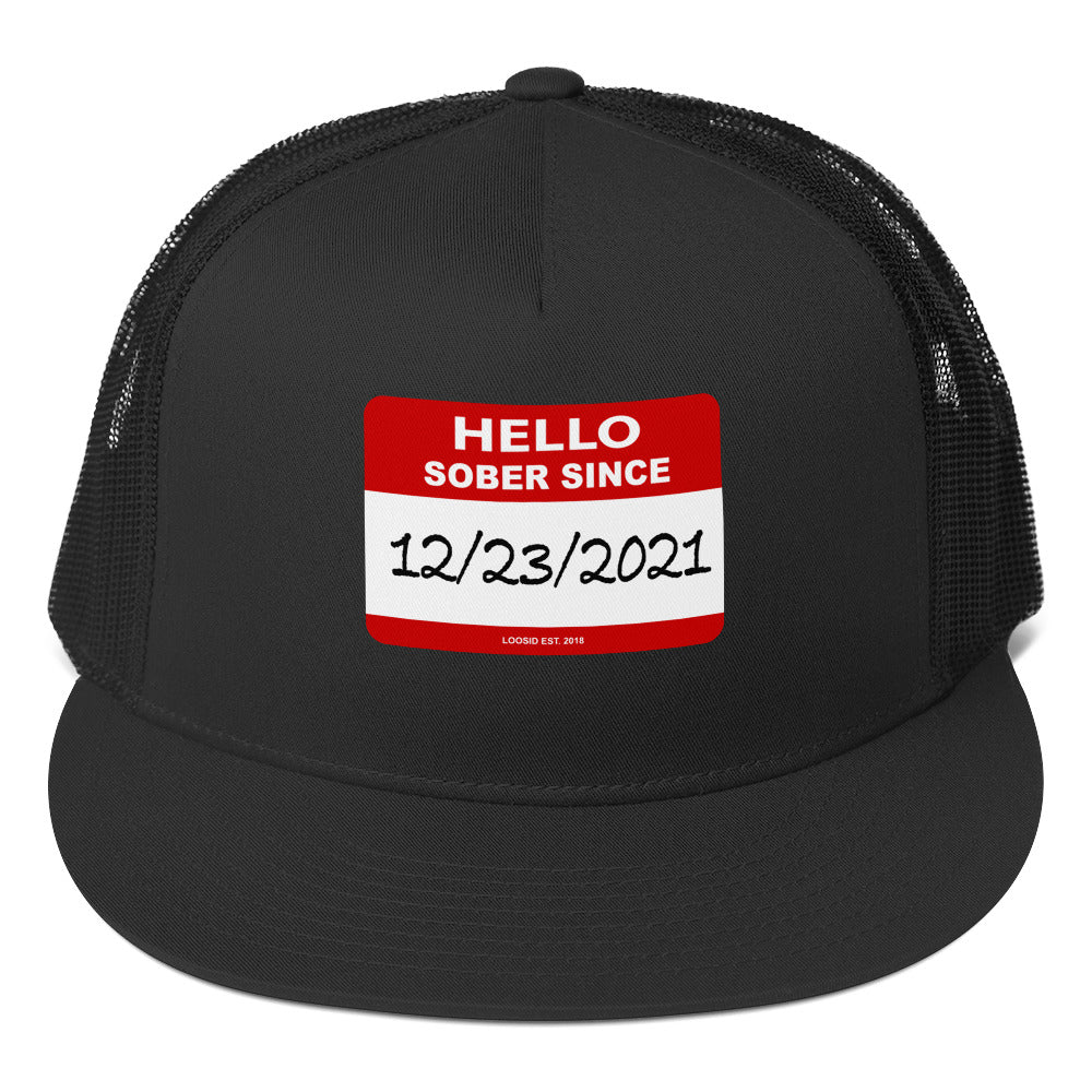 Hello Sober Since Sober Hat graphic detail (view 4)