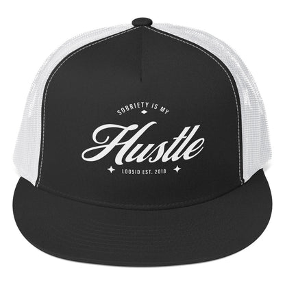 Loosid Sobriety is My Hustle Trucker Sober Sober Hat featuring the design