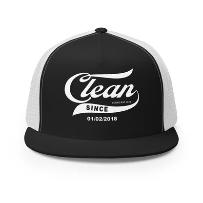 Clean Since Sober Hat close-up view (view 2)