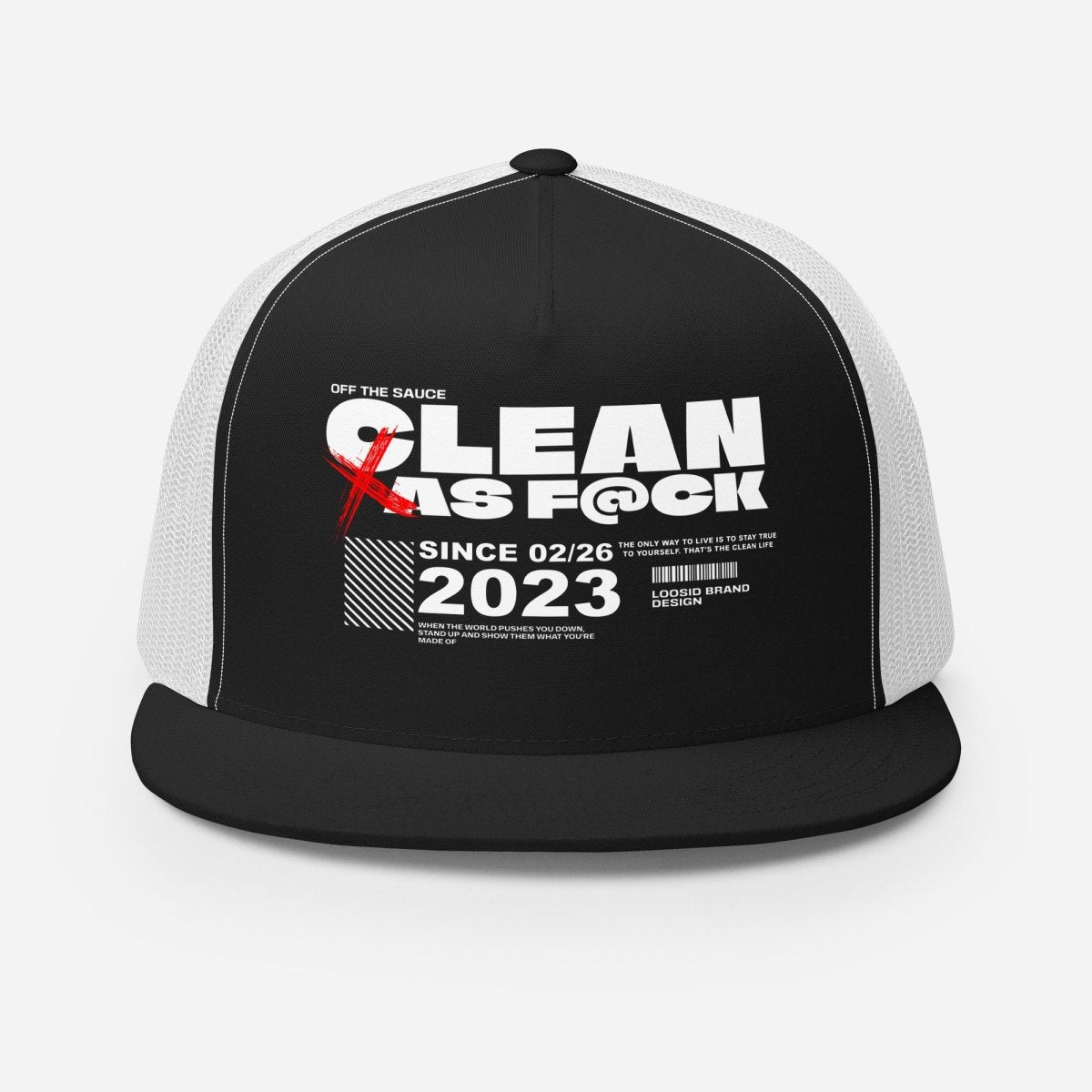 Clean As F*ck Sober Hat close-up view (view 2)