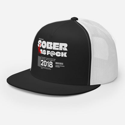 Sober As F ck Trucker Sober Sober Hat side view (view 6)