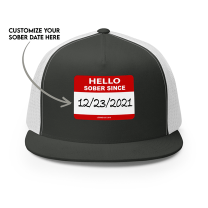Hello Sober Since Sober Hat side view (view 6)