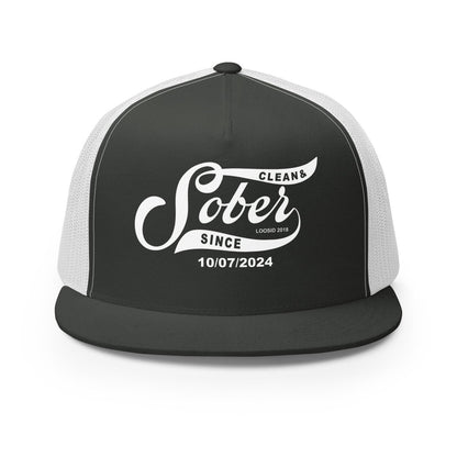 Sober Since Personalized Sober Sober Hat back view (view 7)