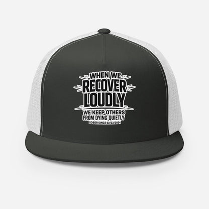 We do Recover Sober Hat close-up view (view 12)