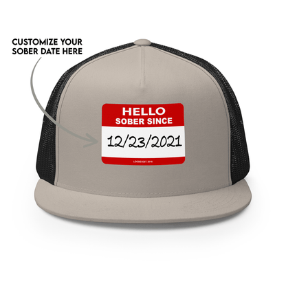 Hello Sober Since Sober Hat back view (view 7)