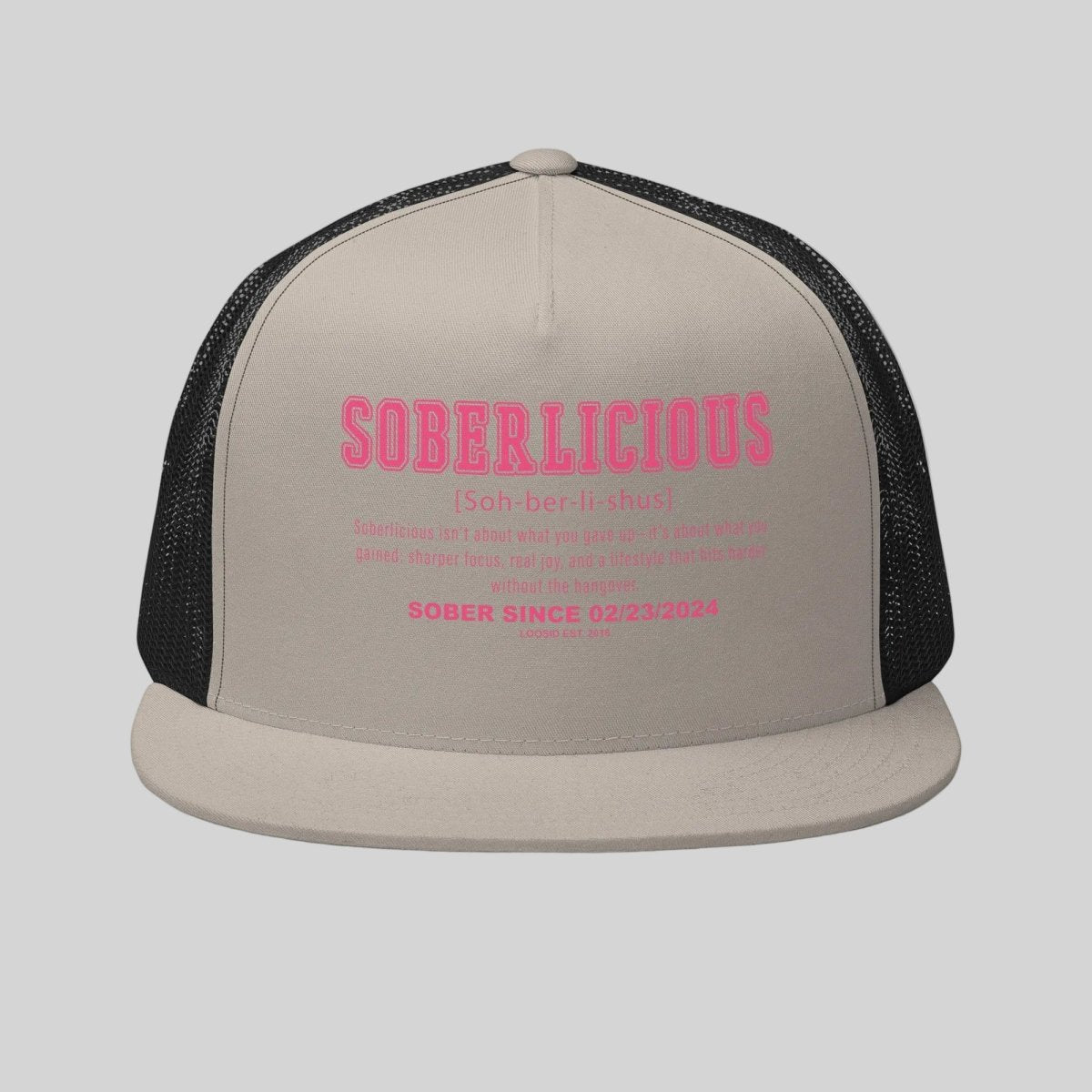 Soberlicious Definition w Custom Sobriety Date Sober Hat side view (view 6)