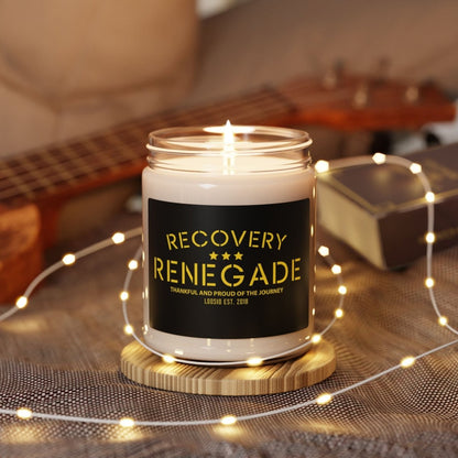 Loosid Thankful Recovery Renegade Sobriety Candle featuring the design