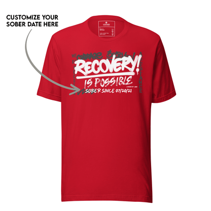 Recovery Is Possible Sober T Shirt lifestyle view (view 5)