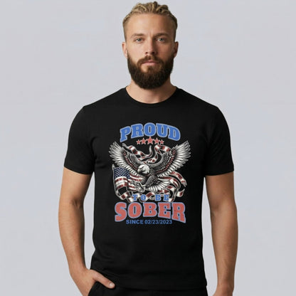 Proud To Be Sober Sober T Shirt graphic detail (view 4)