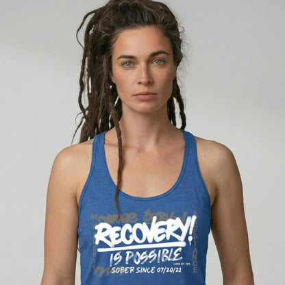 Recovery Is Possible Sober Tank Top lifestyle view (view 15)
