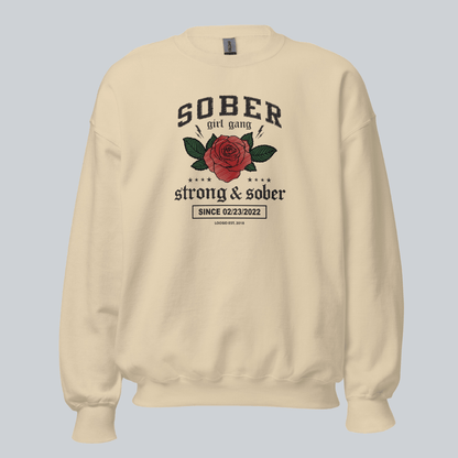 SOBER Girl Gang Strong & Sober Recovery Hoodie featuring the design (view 41)