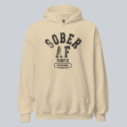 Sober AF Since Recovery Hoodie side view (view 26)