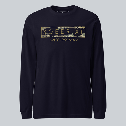 Sober AF Camo Long Sleeve Sober T Shirt side view (view 6)