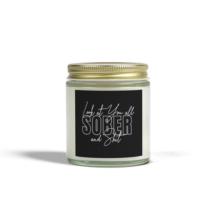 Look At You Scented Coconut Apricot Sobriety Candle back view (view 7)