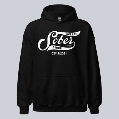 Men Sober Since Recovery Hoodie side view (view 6)