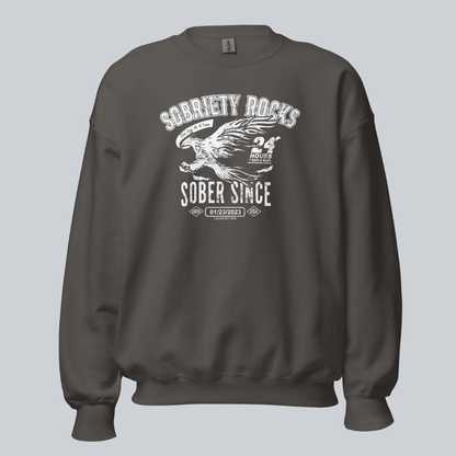 Sober Since Recovery Hoodie fit detail (view 9)