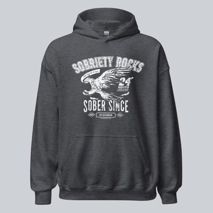 Sober Since Recovery Hoodie featuring the design (view 21)