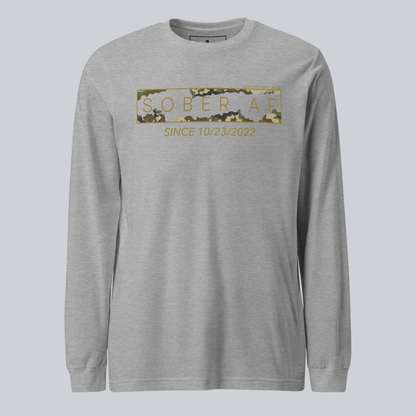 Sober AF Camo Long Sleeve Sober T Shirt packaging detail (view 18)