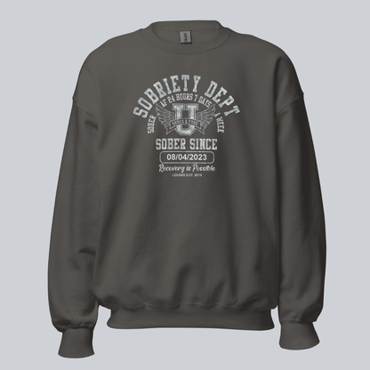 Sobriety Dept Recovery Hoodie product photo (view 10)