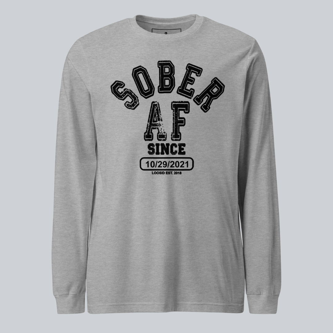 Sober AF Since Long Sleeve Sober T Shirt packaging detail (view 18)