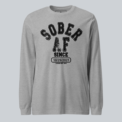 Sober AF Since Long Sleeve Sober T Shirt packaging detail (view 18)