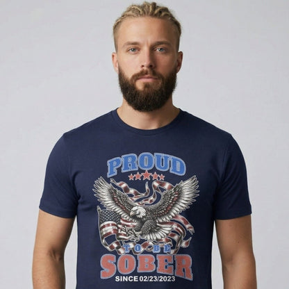 Proud To Be Sober Sober T Shirt side view (view 6)