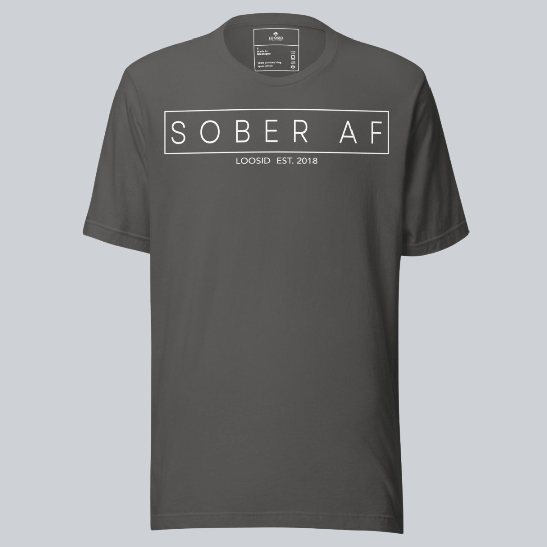 Sober AF Men's Tee for Strength and Recovery Sober T Shirt featuring the design (view 11)