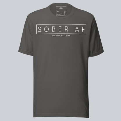 Sober AF Men's Tee for Strength and Recovery Sober T Shirt featuring the design (view 11)