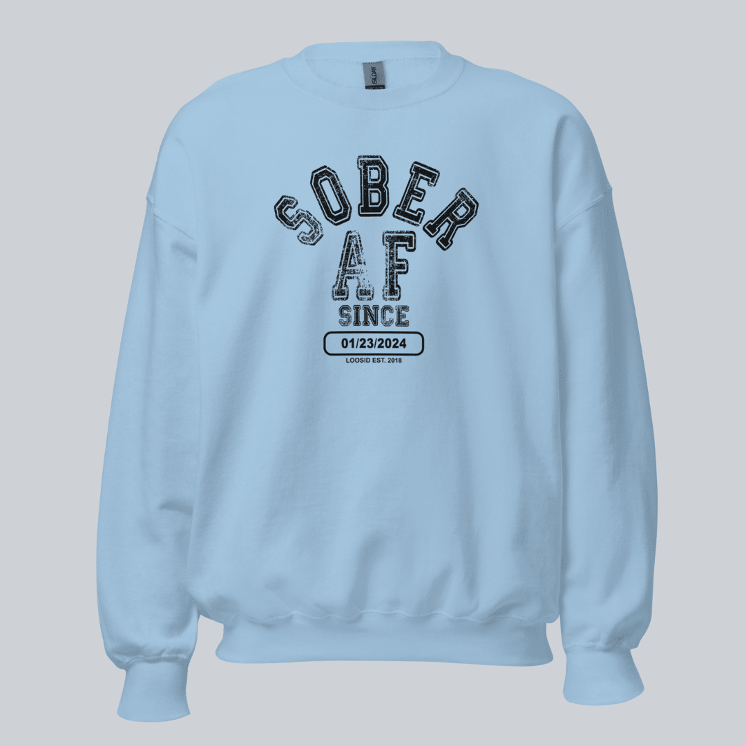 Sober AF Since Recovery Hoodie close-up view (view 22)