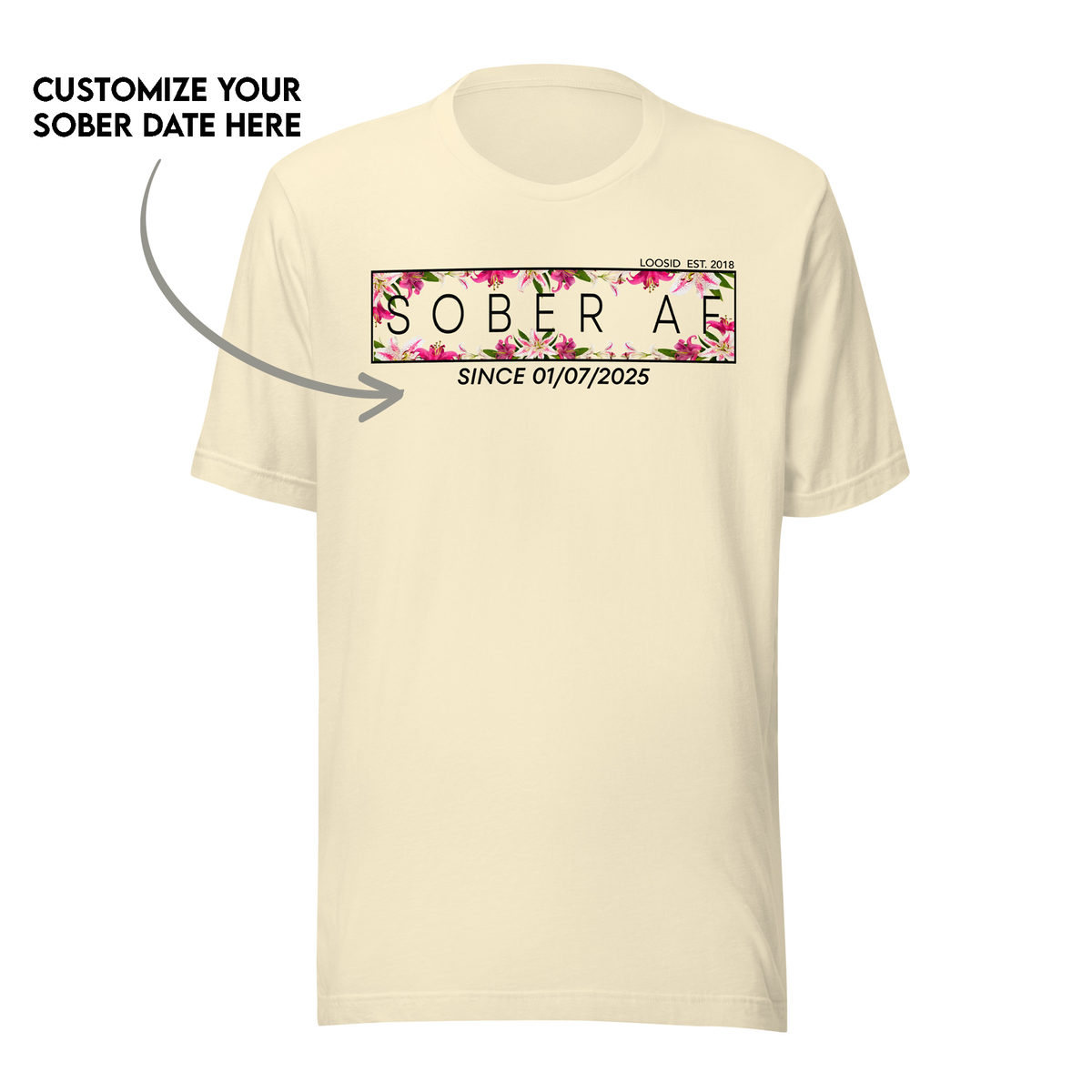 Inspirational sobriety t shirt for proud sobriety