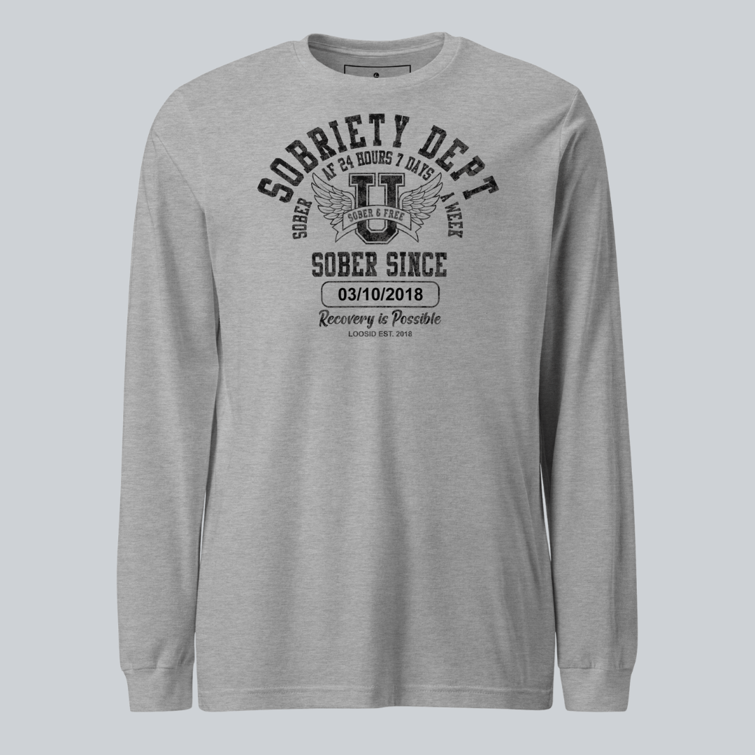 Sobriety Dept Long Sleeve Sober T Shirt fit detail (view 19)