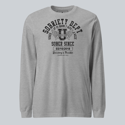 Sobriety Dept Long Sleeve Sober T Shirt fit detail (view 19)
