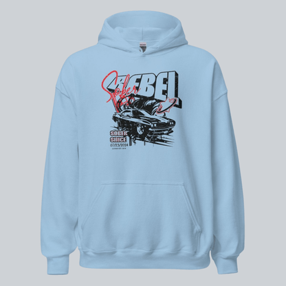 Sober Rebel Custom Sobriety Date Recovery Hoodie fit detail (view 19)
