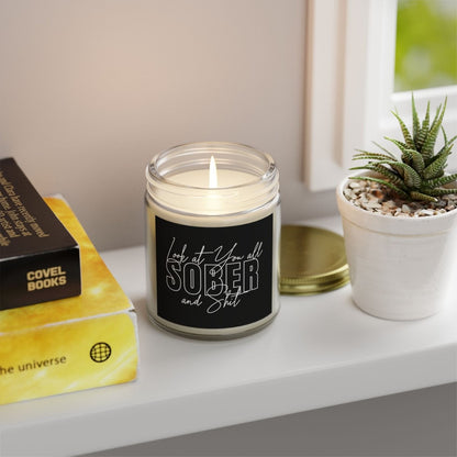 Look At You Scented Coconut Apricot Sobriety Candle featuring the design (view 11)