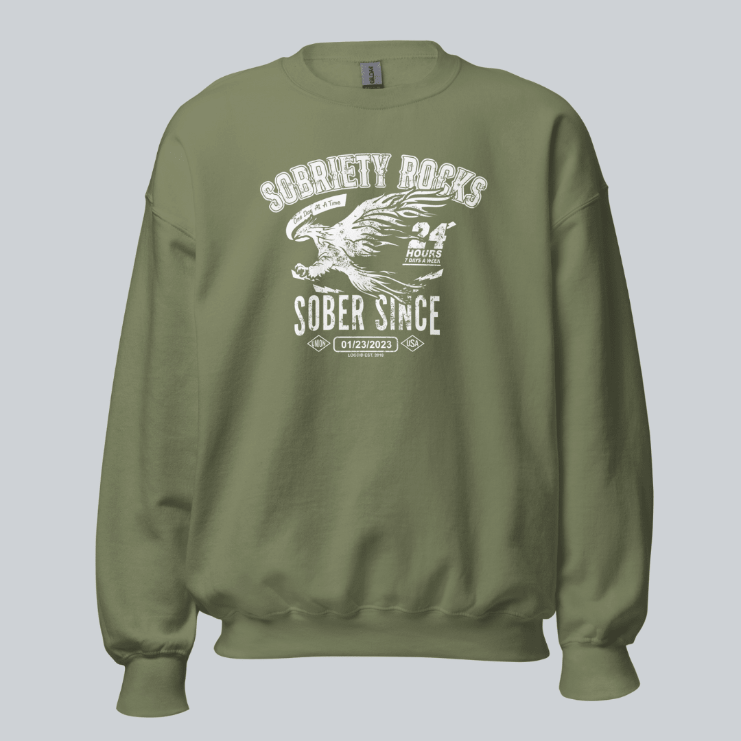 Sober Since Recovery Hoodie lifestyle view (view 15)