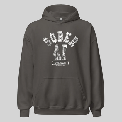 Sober AF Since Recovery Hoodie side view (view 36)